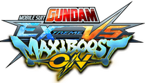 mobile suit gundam: extreme vs. maxiboost on english logo